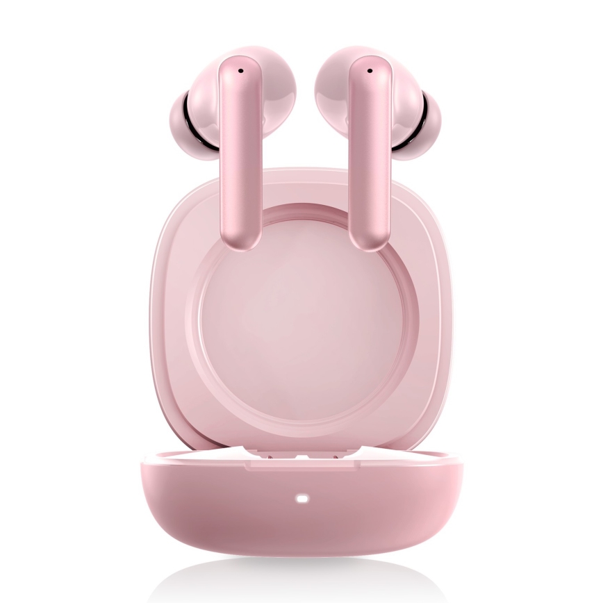 Niceboy Pins 4 PRO - Langattomat nappikuulokkeet aktiivisella melunvaimennuksella (ANC), 380 mAh latauskotelo + 2 × 35 mAh kuulokkeiden akut, IP54, vaaleanpunainen