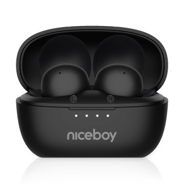 Niceboy Podsie 4 POP - Langaton earphones 400 mAh + 2x 40 mAh IPX4 musta