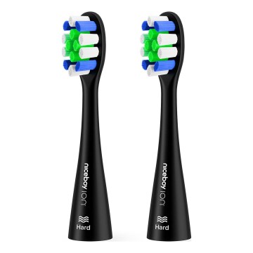 Niceboy - SETTI 2x Korvaava head Lite Hard kohteelle toothbrush ION Sonic musta