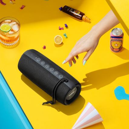 Niceboy Titan 4 - LED Langaton kaiutin mikrofonilla ja virtapankki toiminto 50W/4000 mAh IPX7 musta