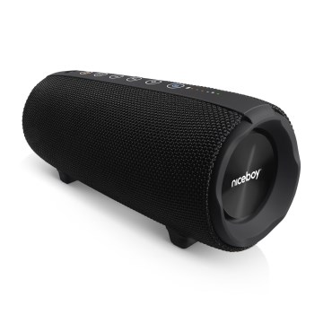 Niceboy Titan 4 - LED Langaton kaiutin mikrofonilla ja virtapankki toiminto 50W/4000 mAh IPX7 musta