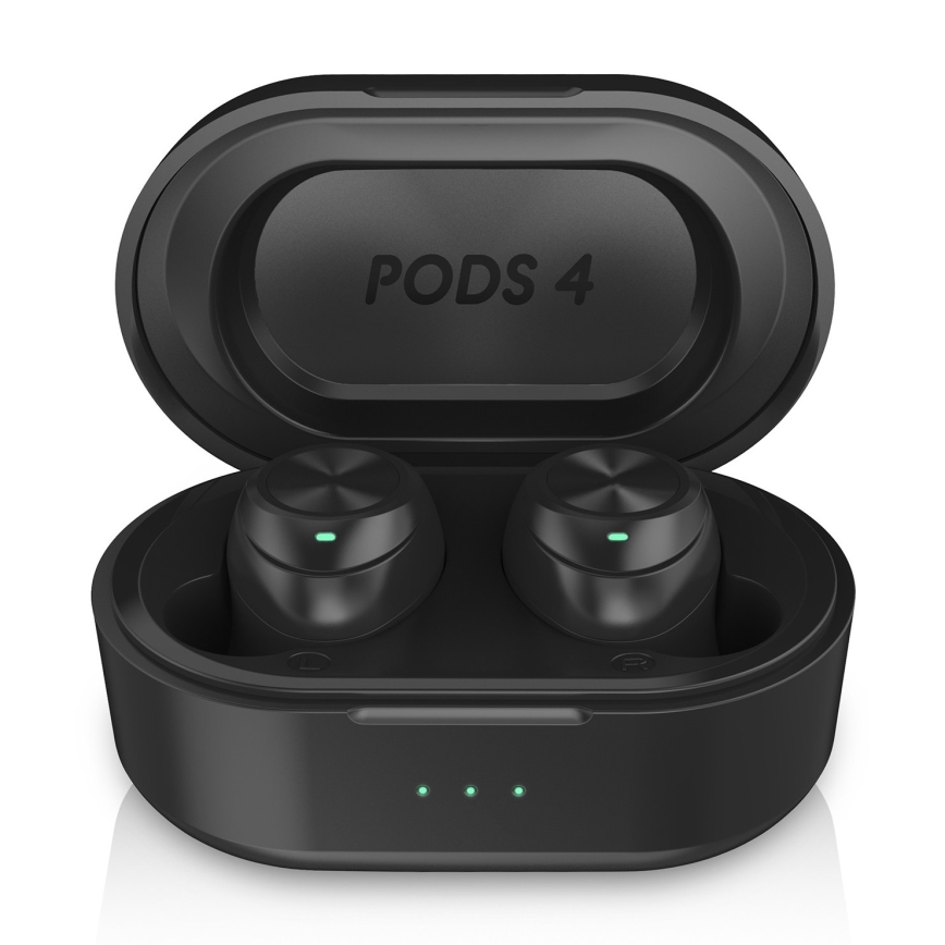 Niceboy Upotettu 4 - Langaton earphones 500 mAh + 2x 70 mAh IPX5 musta