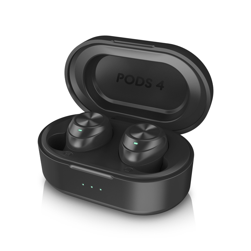 Niceboy Upotettu 4 - Langaton earphones 500 mAh + 2x 70 mAh IPX5 musta
