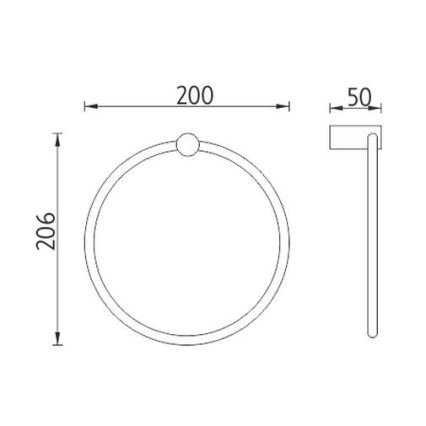 NIMCO BR 11060L-26 - Seinäpyyhepidike BORMO halkaisija 20 cm kiiltävä kromi