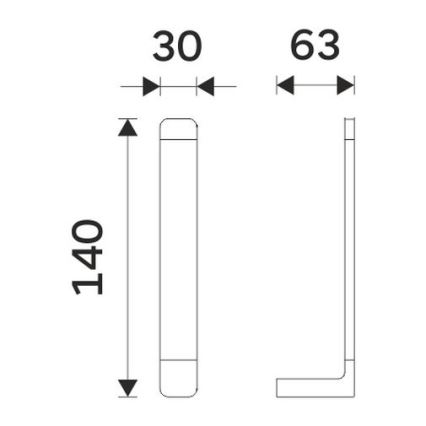 NIMCO MA 29055R-26 - WC-paperin pidike MAYA kiiltävä kromi