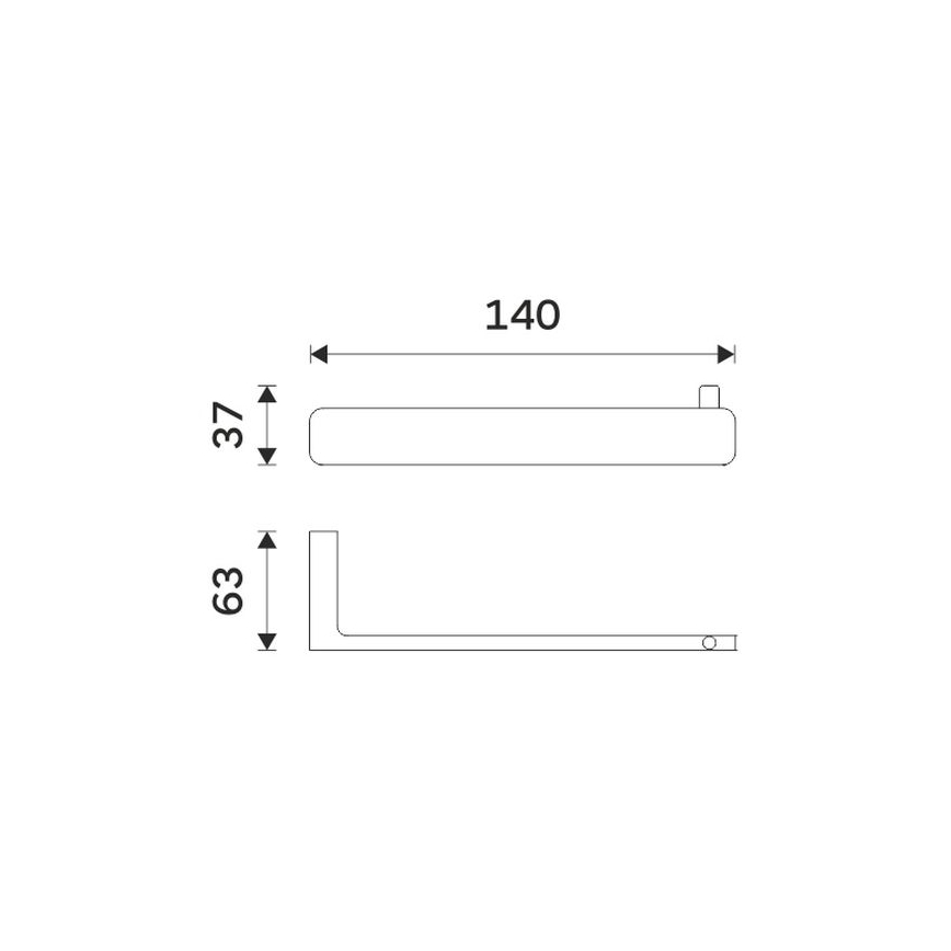 NIMCO MAC 29055-90 - WC-paperin pidike MAYA matta musta