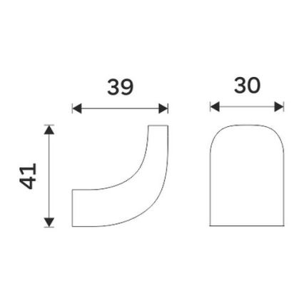 NIMCO NK 30054-26 - Seinäkoukku NIKAU kiiltävä kromi