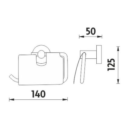 NIMCO UN 13055B-26 - WC-paperin pidike UNIX kiiltävä kromi