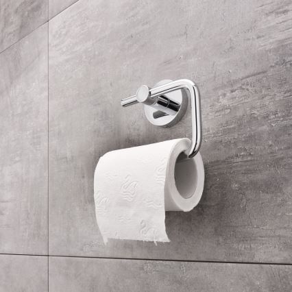 NIMCO UN setti-94WN-26 - Seinälle kiinnitettävä wc-harja ja wc-paperiteline UNIX kiiltävä kromi