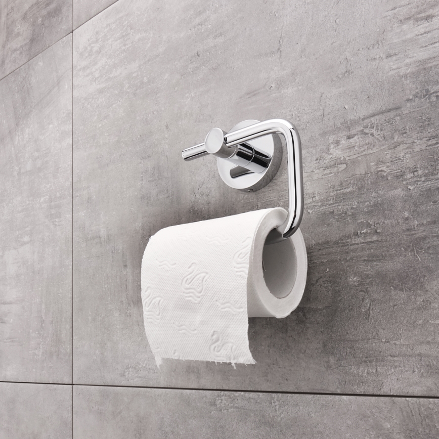 NIMCO UN setti-94WN-26 - Seinälle kiinnitettävä wc-harja ja wc-paperiteline UNIX kiiltävä kromi
