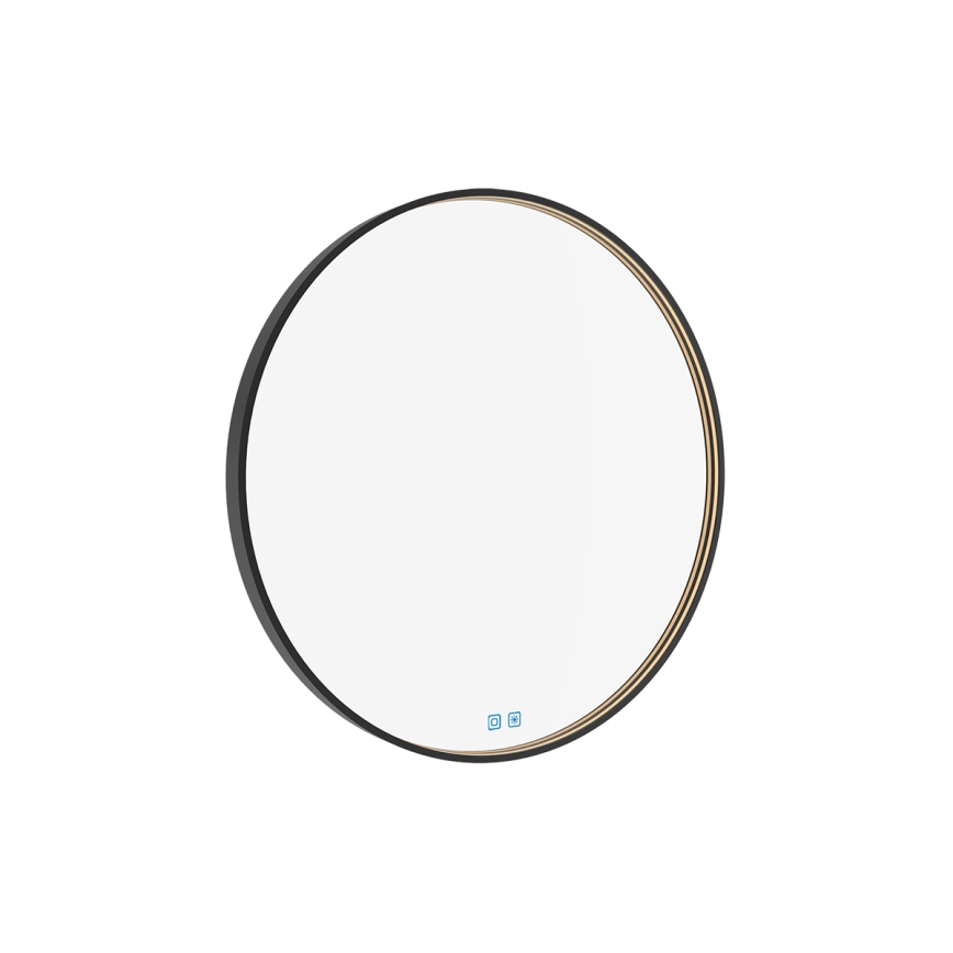 NIMCO ZPC 31001RVX-90 - Himmennettävä kylpyhuoneen LED-taustavalaistu peili LED/22W/230V 3000-6500K halkaisija 70 cm matta musta IP44