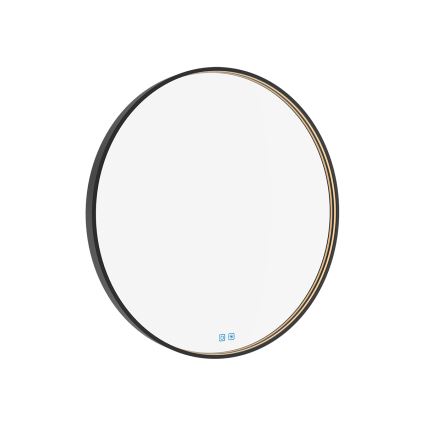 NIMCO ZPC 31002RVX-90 - Himmennettävä kylpyhuoneen LED-taustavalaistu peili LED/26W/230V 3000-6500K halkaisija 80 cm matta musta IP44