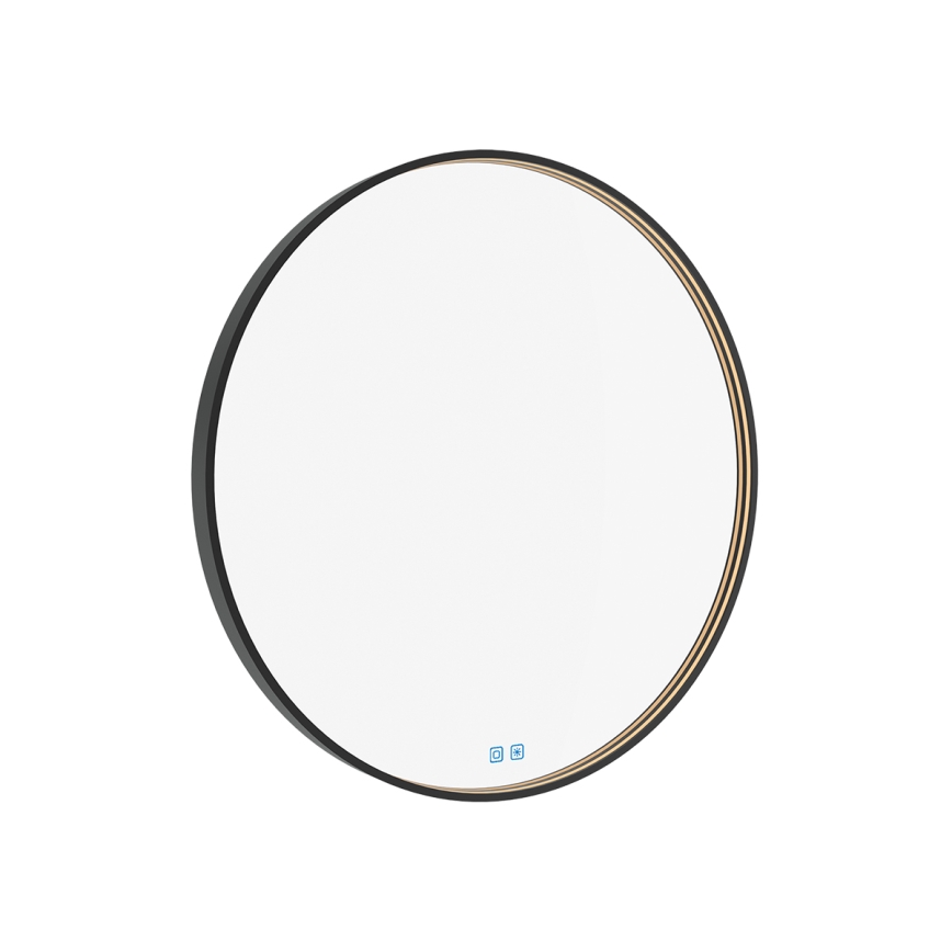 NIMCO ZPC 31002RVX-90 - Himmennettävä kylpyhuoneen LED-taustavalaistu peili LED/26W/230V 3000-6500K halkaisija 80 cm matta musta IP44