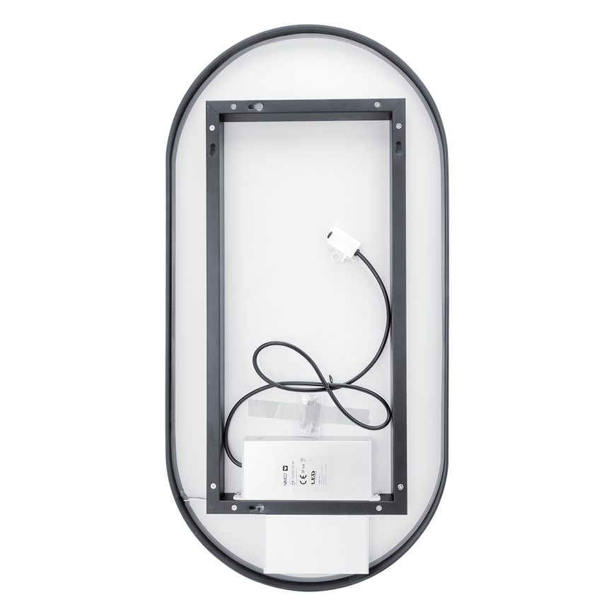 NIMCO ZPC 32002LVX-90 - Himmennettävä kylpyhuoneen LED-taustavalaistu peili LED/25W/230V 3000-6500K 80x40 cm matta musta  IP44