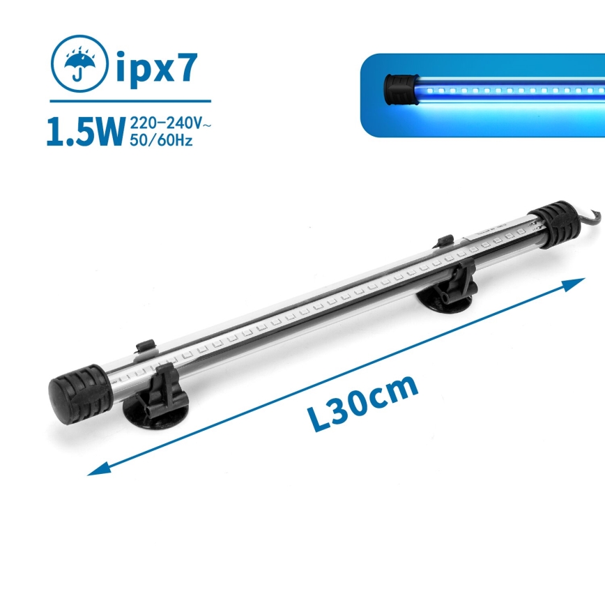 Nobleza - LED Akvaarion valaistus LED/1,5W/230V IPX7 30 cm