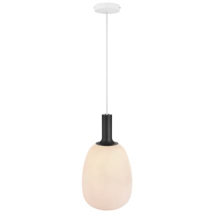 Nordlux - Ripustettava kattovalaisin ALTON 1xE27/60W/230V valkoinen/musta/messinki