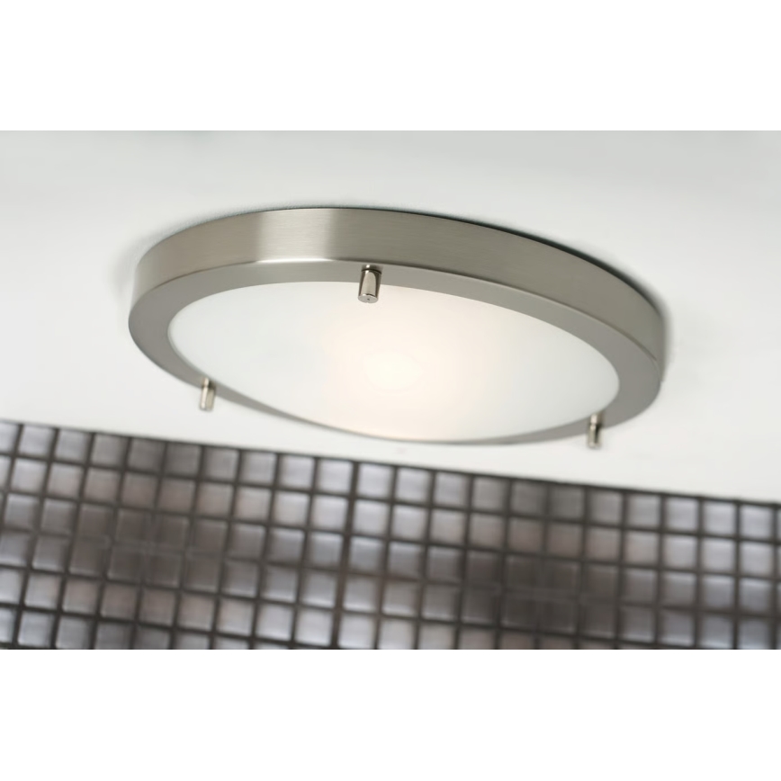 Nordlux - ANCONA kylpyhuoneen kattovalaisin 2xE27/40W/230V IP43 Ø 31,5 cm mattakromi