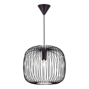 Nordlux - BERONI riippuvalaisin vaijerilla 1xE27/60W/230V musta halkaisija 40 cm