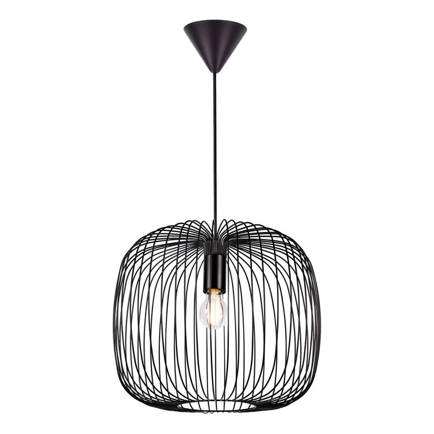 Nordlux - BERONI riippuvalaisin vaijerilla 1xE27/60W/230V musta halkaisija 40 cm