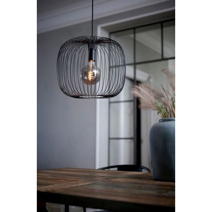 Nordlux - BERONI riippuvalaisin vaijerilla 1xE27/60W/230V musta halkaisija 40 cm