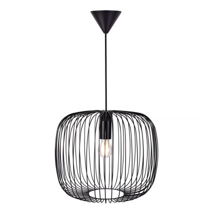 Nordlux - BERONI riippuvalaisin vaijerilla 1xE27/60W/230V musta halkaisija 40 cm