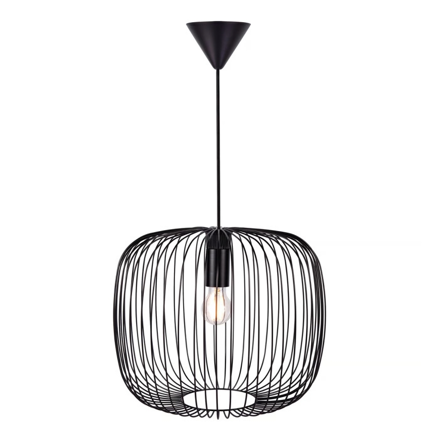 Nordlux - BERONI riippuvalaisin vaijerilla 1xE27/60W/230V musta halkaisija 40 cm