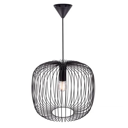Nordlux - BERONI riippuvalaisin vaijerilla 1xE27/60W/230V musta halkaisija 40 cm