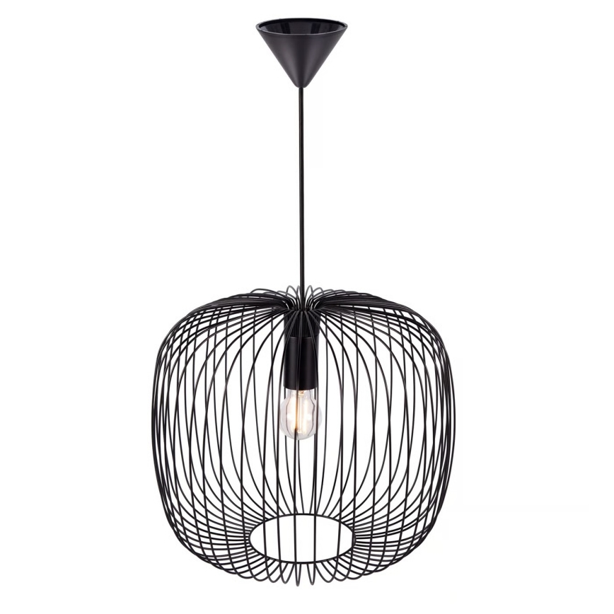 Nordlux - BERONI riippuvalaisin vaijerilla 1xE27/60W/230V musta halkaisija 40 cm