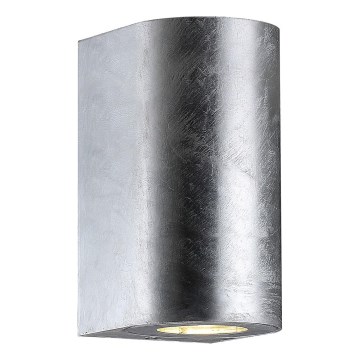 Nordlux - CANTO ulkoseinävalaisin 2xGU10/28W/230V IP44 hopea