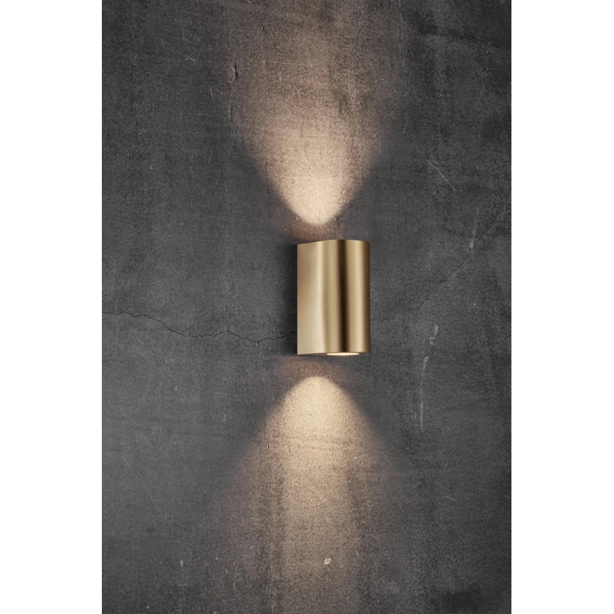 Nordlux - CANTO ulkoseinävalaisin 2xGU10/28W/230V IP44 messinki
