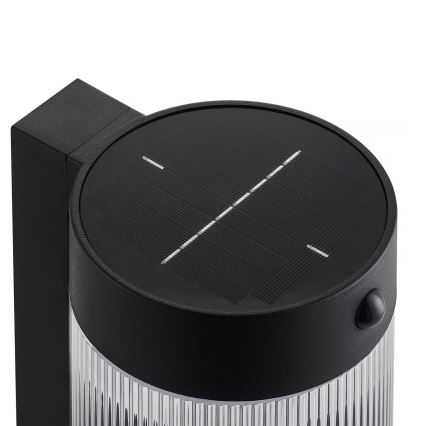 Nordlux - LED aurinkokennoseinävalaisin sensorilla COUPAR LED/3,2W/5V 3000K IP44 1800 mAh musta