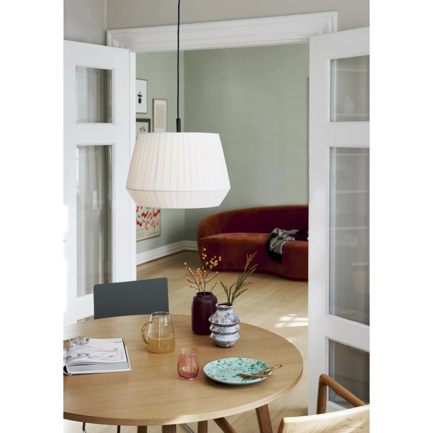 Nordlux - DICTE riippuvalaisin vaijerilla 1xE27/60W/230V, Ø 40 cm, valkoinen