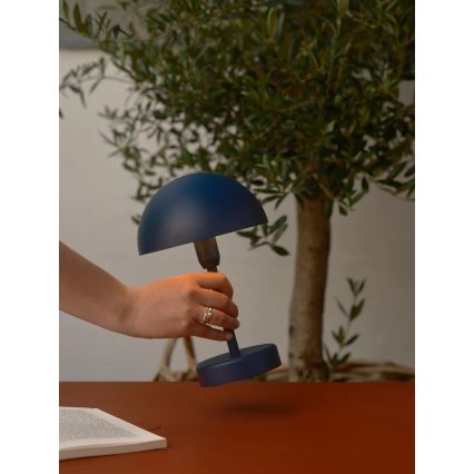 Nordlux - ELLEN, LED-himmennettävä ladattava kosketusohjattu ulkokäyttöön tarkoitettu pöytävalaisin LED/2,8W/3,7V IP44 sininen