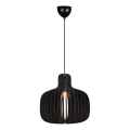 Nordlux - HAZO riippuvalaisin kaapelilla 1xE27/60W/230V, musta