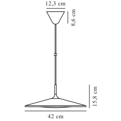 Nordlux - Himmennettävä LED-kattokruunu johdossa BALANCE LED/230V 2700K musta