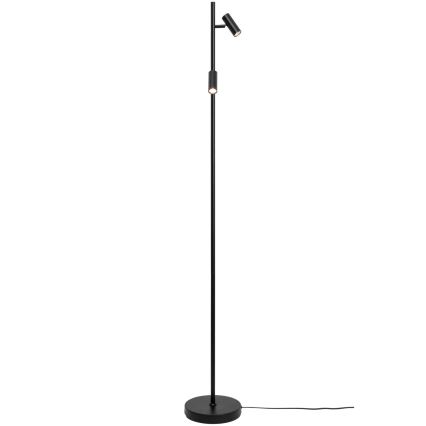 Nordlux - LED Himmennettävä kosketus lattialamppu OMARI 2xLED/3,2W/230V musta