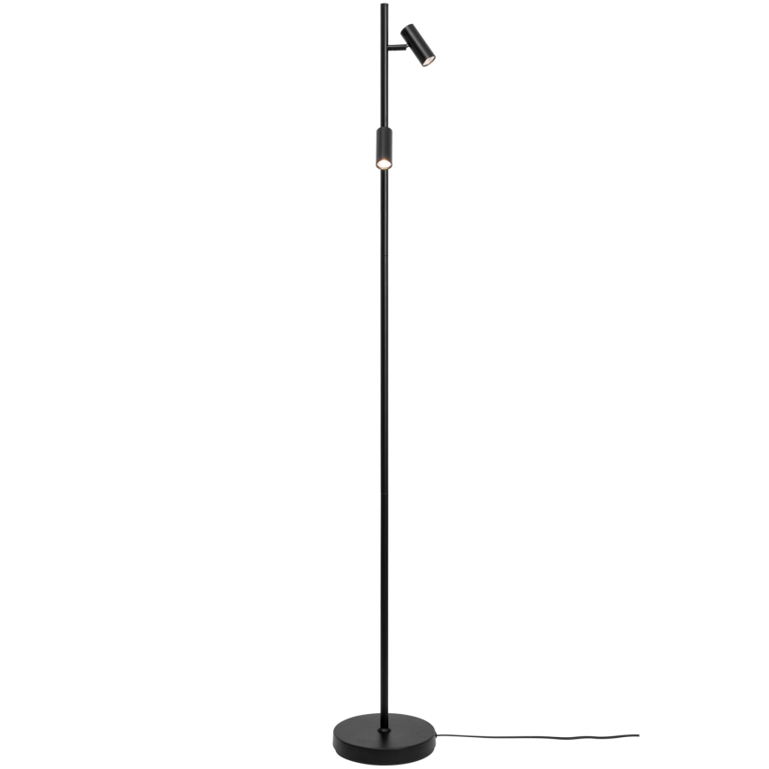 Nordlux - LED Himmennettävä kosketus lattialamppu OMARI 2xLED/3,2W/230V musta