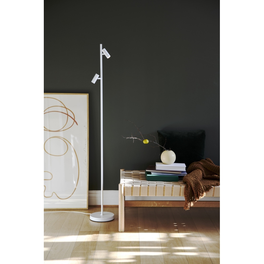 Nordlux - LED Himmennettävä kosketus lattialamppu OMARI 2xLED/3,2W/230V valkoinen