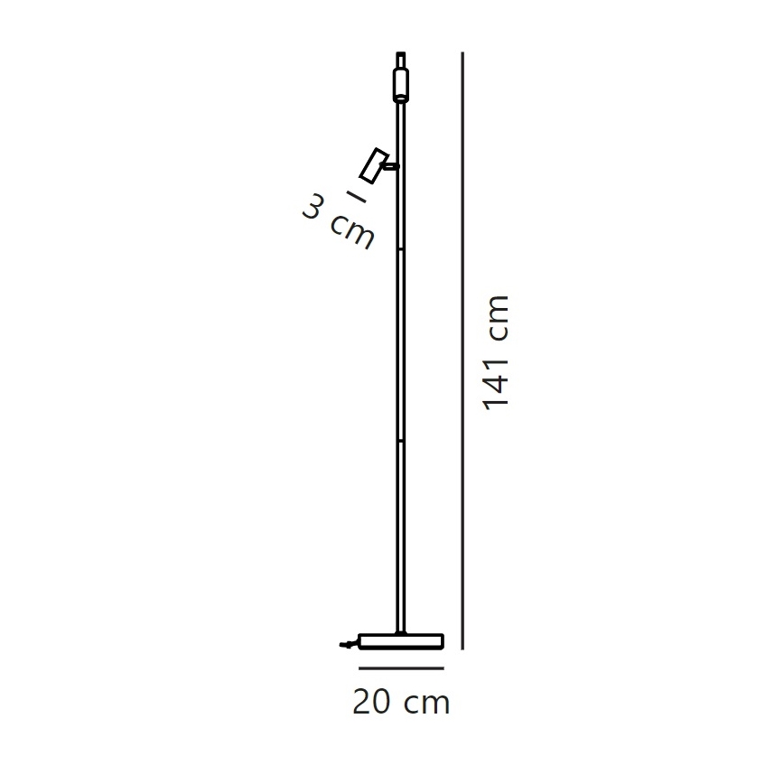 Nordlux - LED Himmennettävä kosketus lattialamppu OMARI 2xLED/3,2W/230V valkoinen