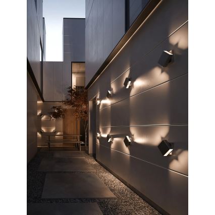 Nordlux - LED-himennettävä ulkoseinävalaisin TURN LED/13,8W/230V IP54 musta