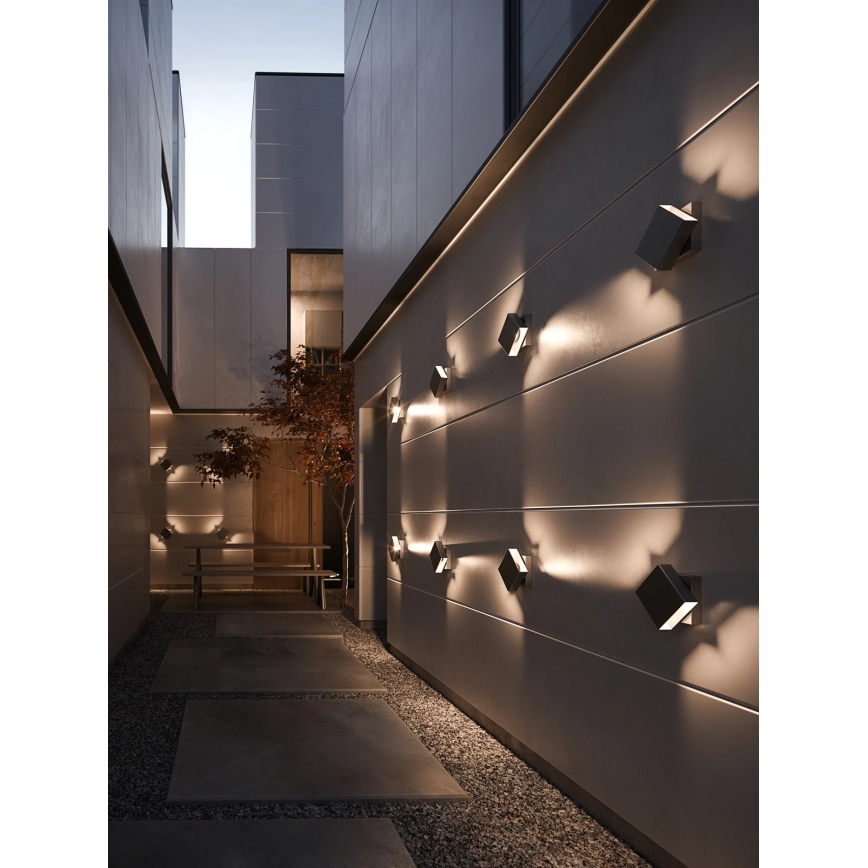 Nordlux - LED-himennettävä ulkoseinävalaisin TURN LED/13,8W/230V IP54 musta