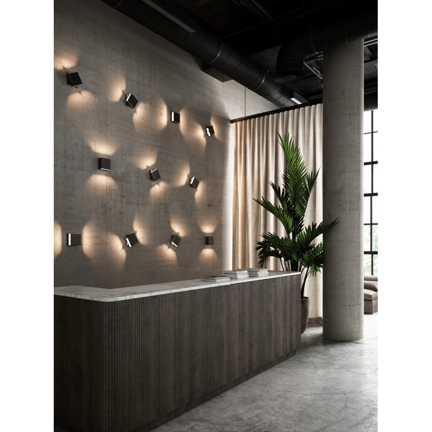Nordlux - LED-himennettävä ulkoseinävalaisin TURN LED/13,8W/230V IP54 musta