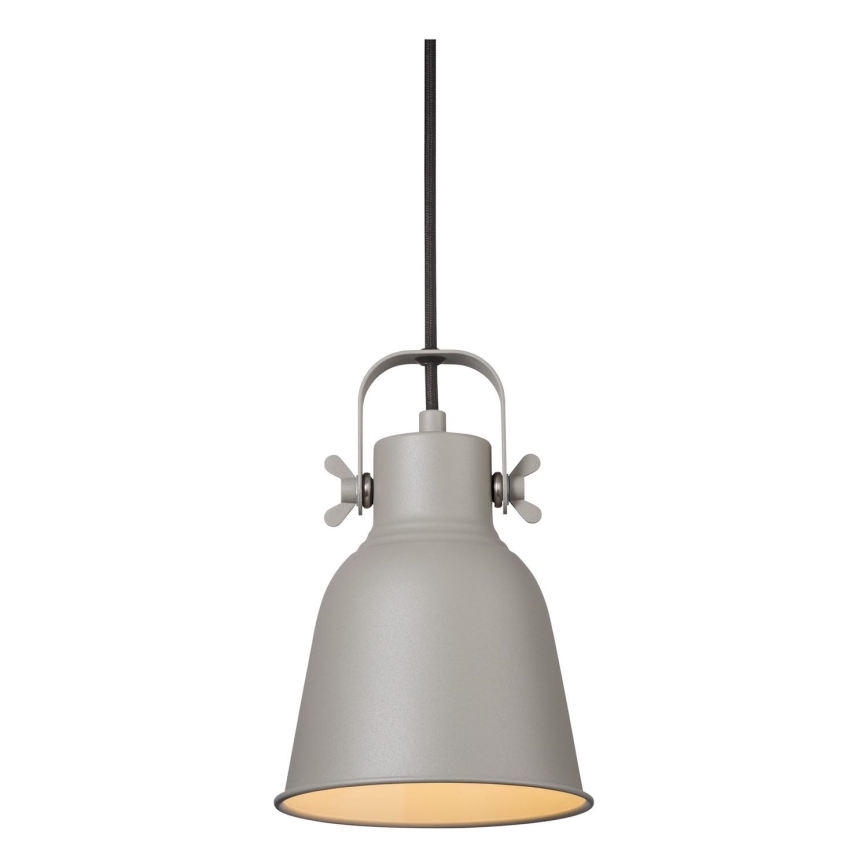 Nordlux - Kattokruunu johdossa ADRIAN 1xE27/25W/230V halkaisija 16 cm harmaa