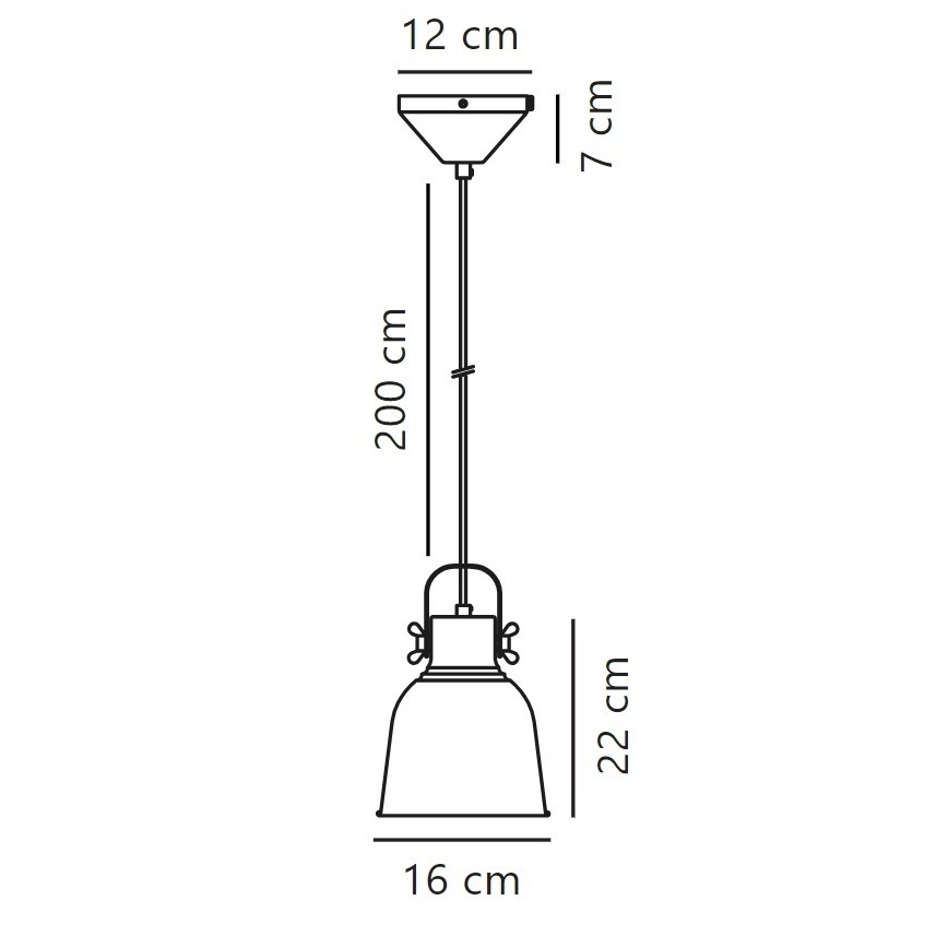 Nordlux - Kattokruunu johdossa ADRIAN 1xE27/25W/230V halkaisija 16 cm harmaa