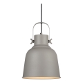 Nordlux - Kattokruunu johdossa ADRIAN 1xE27/25W/230V halkaisija 25 cm harmaa