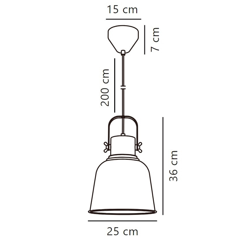 Nordlux - Kattokruunu johdossa ADRIAN 1xE27/25W/230V halkaisija 25 cm harmaa