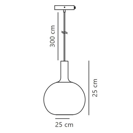 Nordlux - Kattokruunu johdossa ALTON 1xE27/60W/230V musta