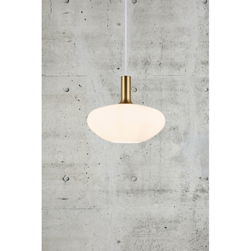 Nordlux - Kattokruunu johdossa ALTON 1xE27/60W/230V valkoinen/musta/messinki
