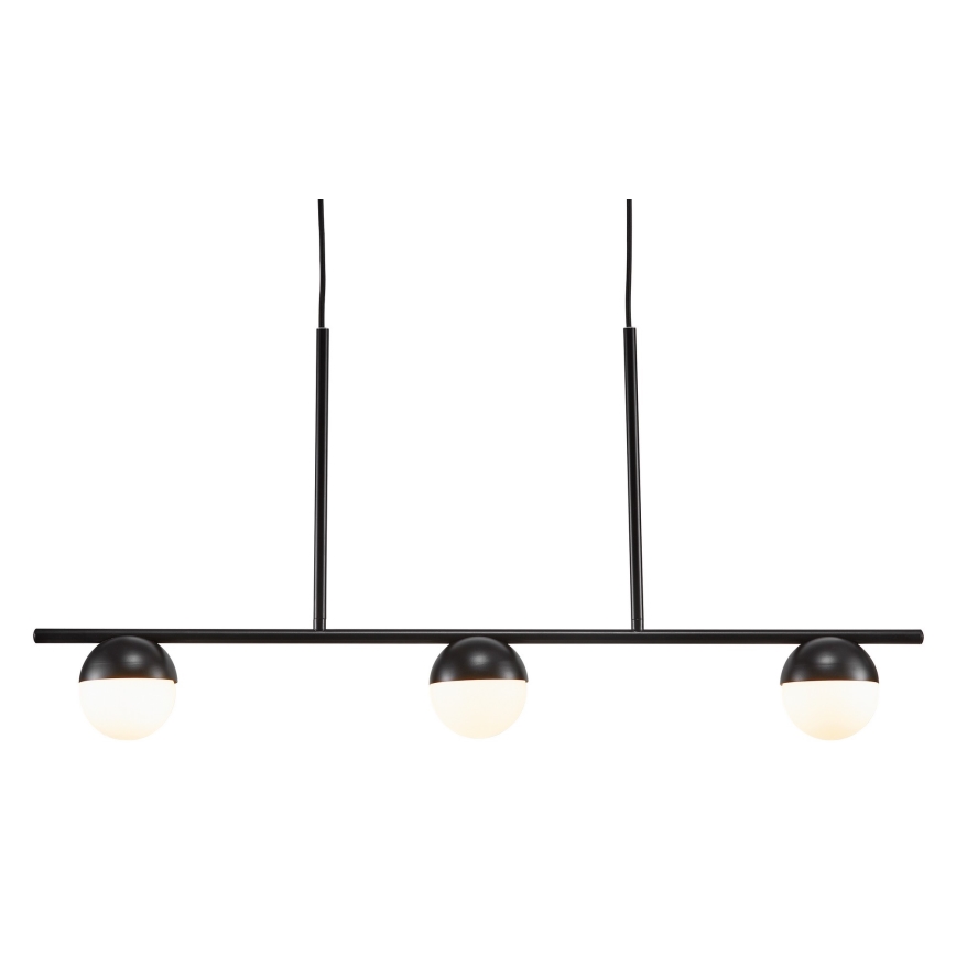 Nordlux - Kattokruunu johdossa CONTINA 3xG9/5W/230V musta