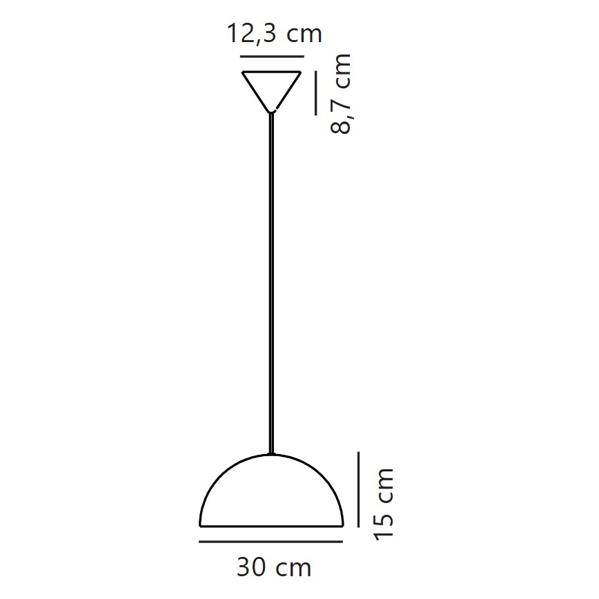 Nordlux - Kattokruunu johdossa ELLEN 1xE27/40W/230V halkaisija 30 cm valkoinen